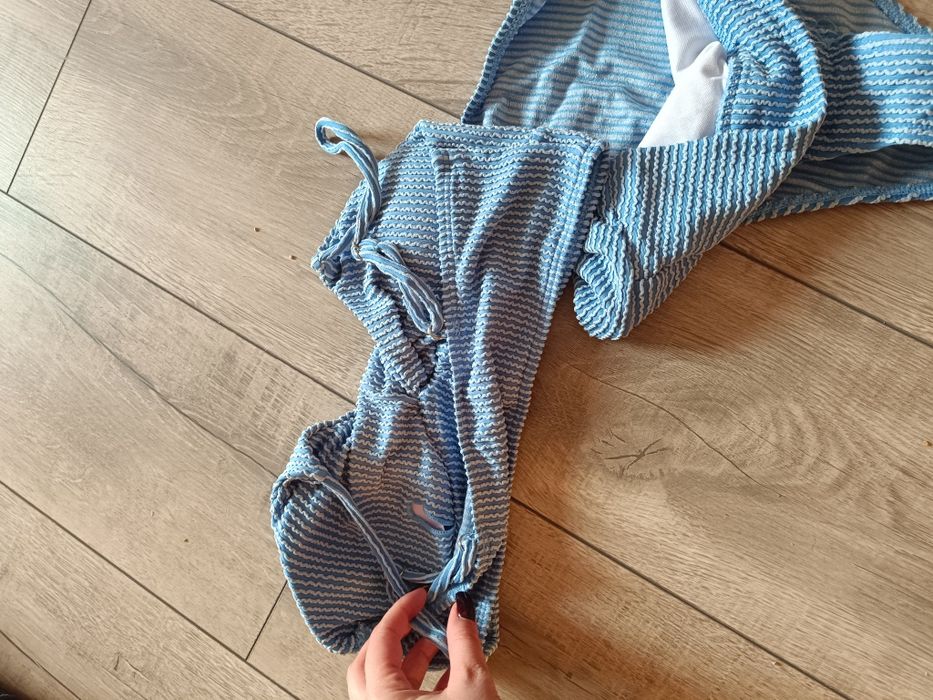 Niebieskie bikini M strój kąpielowy nowy wysoki stan