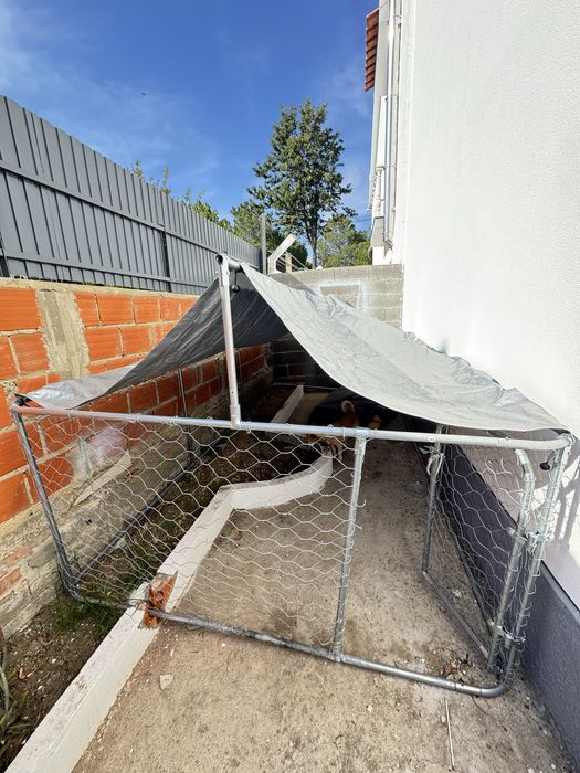 Canil XL com telhado de exterior 400X200X150 cm