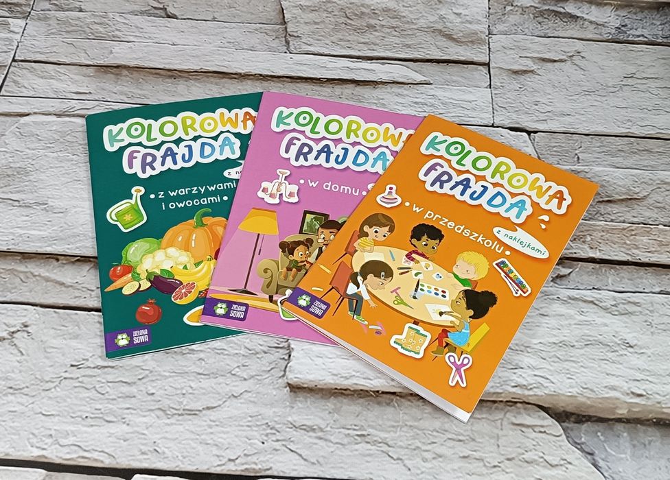 Zestaw trzech kolorowanek Kolorowa frajda