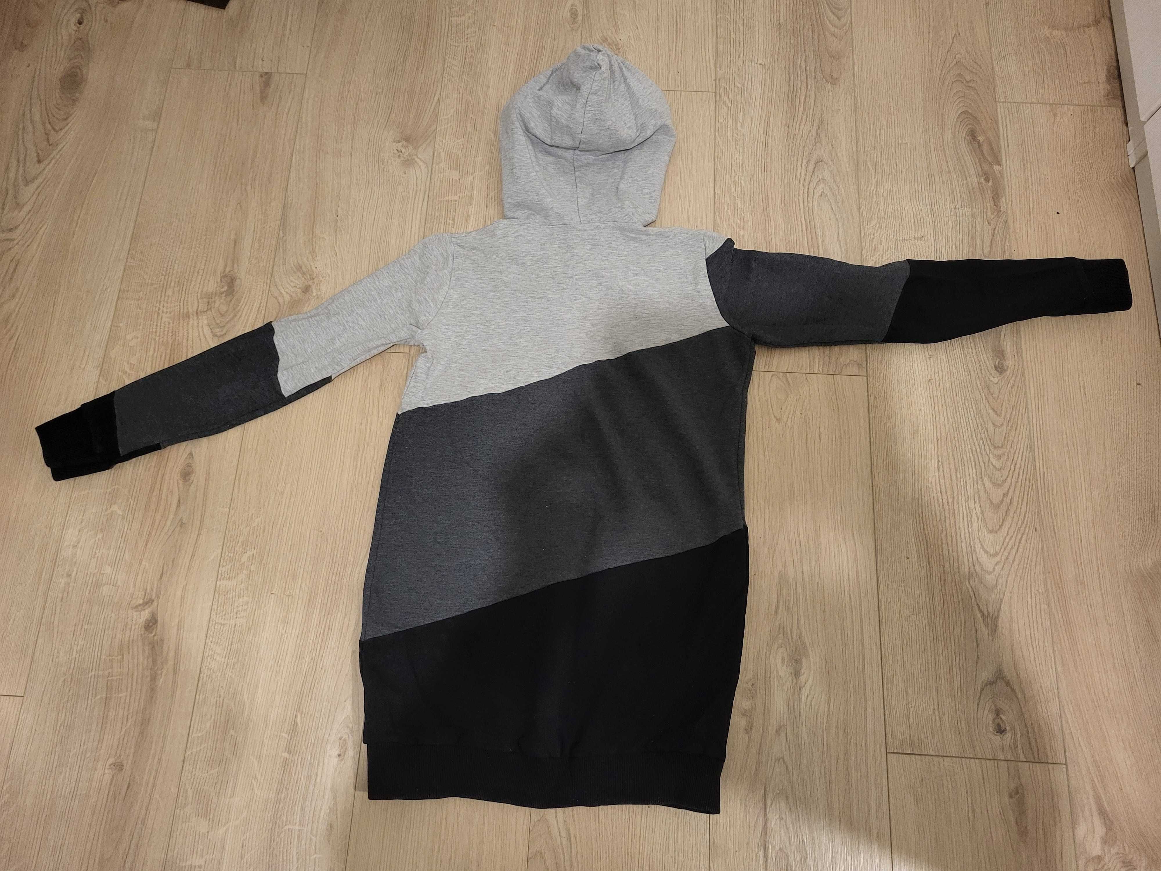 Bluza ciążowa i do karmienia r.38 M z kapturem i ukrytym zamkiem długa
