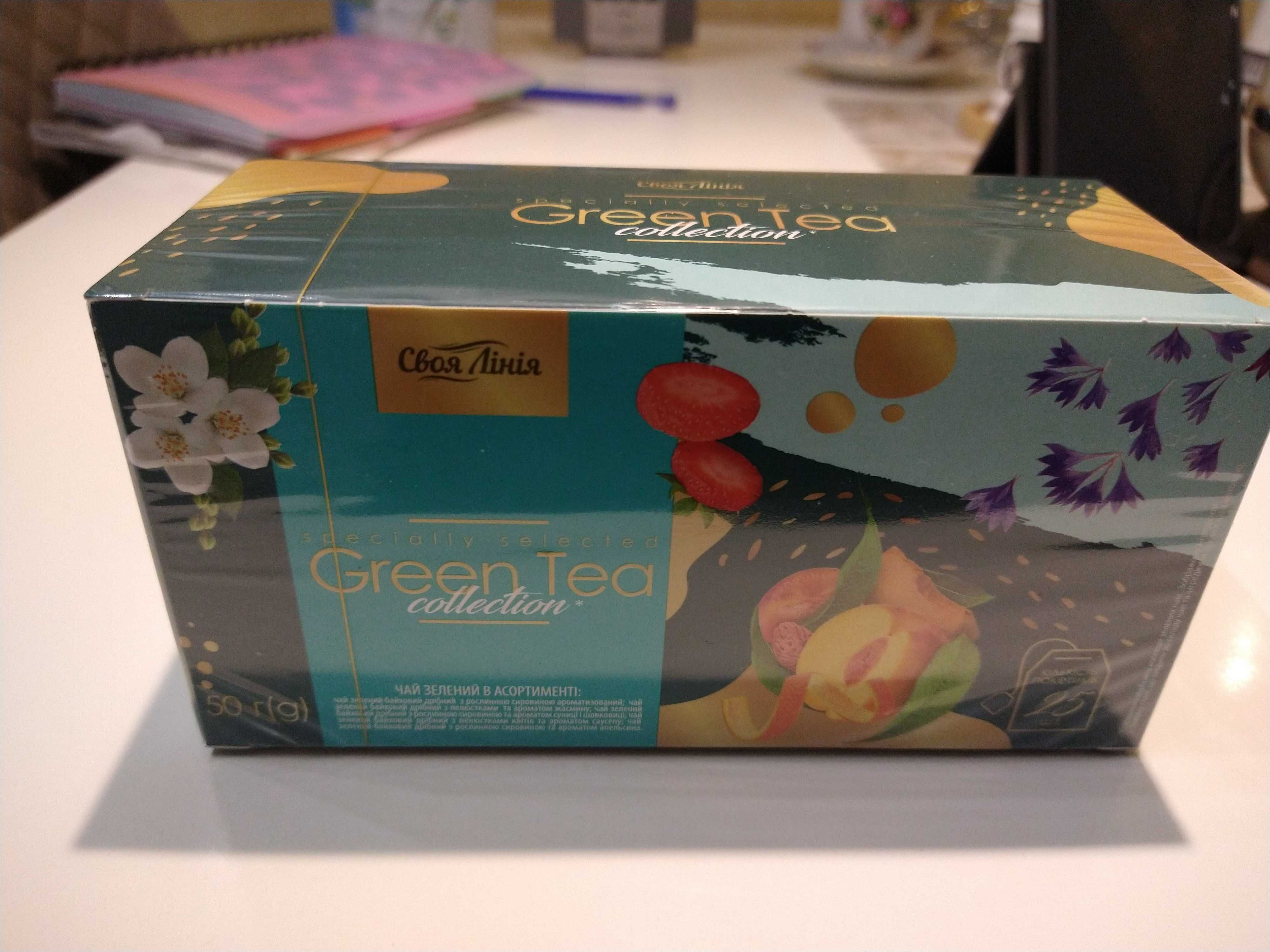 Чай зелёный с цветочными лепестками