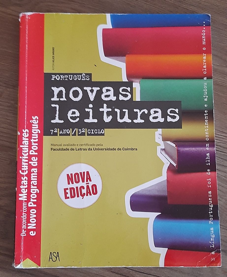 Livro escolar portugues novas leituras 7