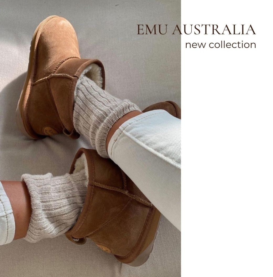 EMU Australia camel botki ugg ciepłe skórzane 38 śniegowce