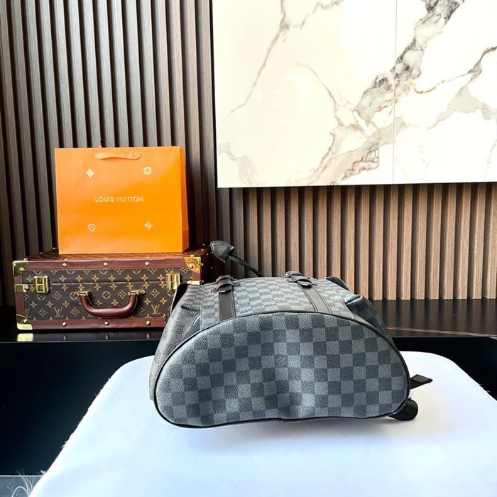 Louis Vuitton Christopher мужской графитовый рюкзак ранец унисекс