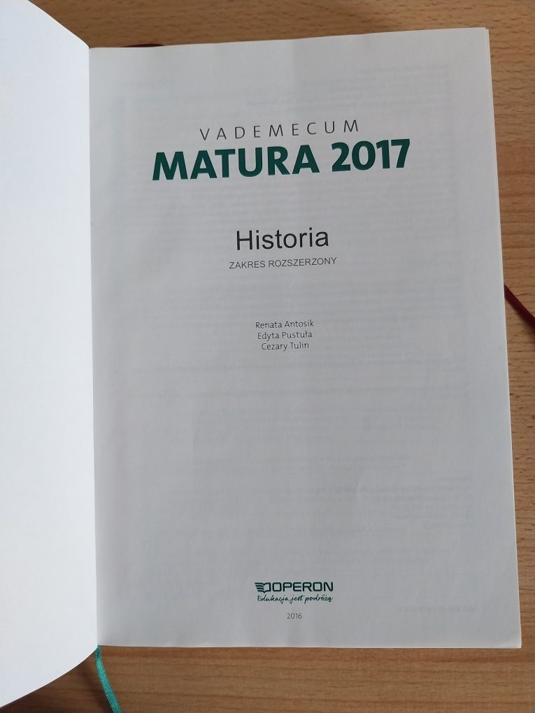 Matura 2017. Vademecum. Historia zakres rozszerzony