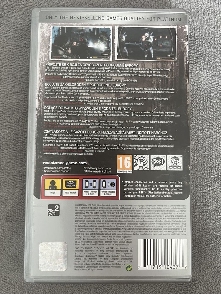 Gra Resistance Retribution 2 PSP