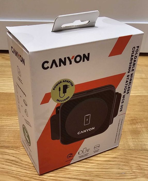 CANYON Ładowarka indukcyjna WS-305 15W 3 w 1 Czarna