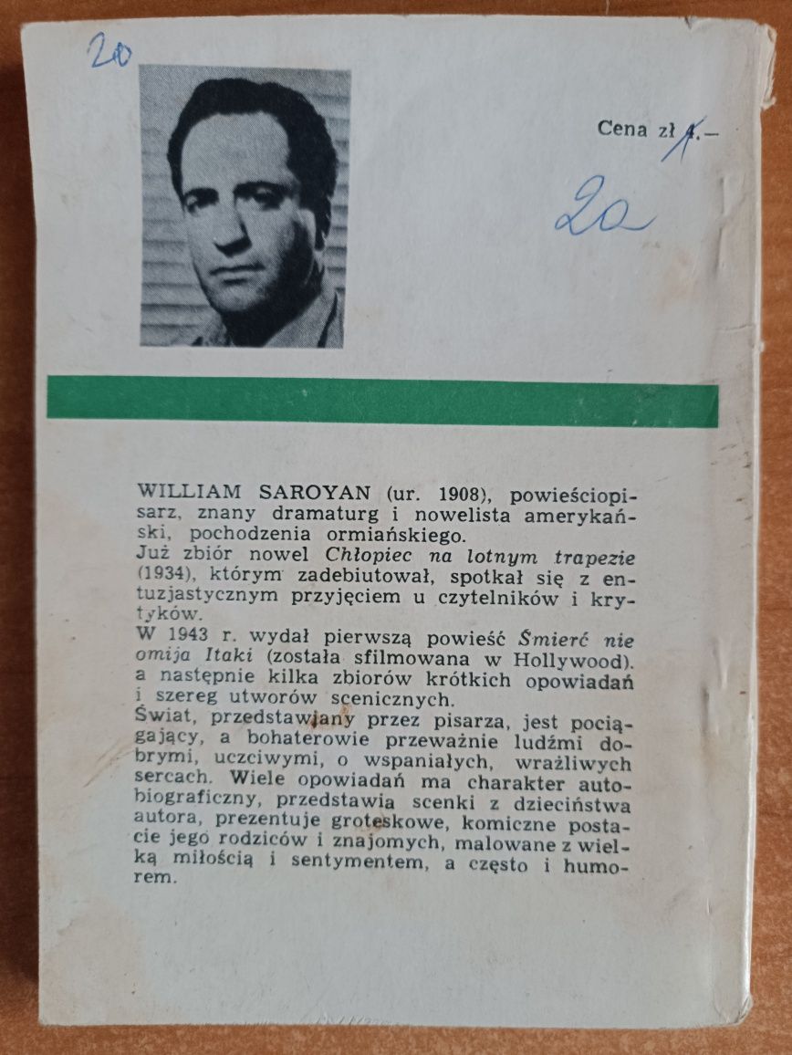 Saroyan "Chłopiec na lotnym trapezie"