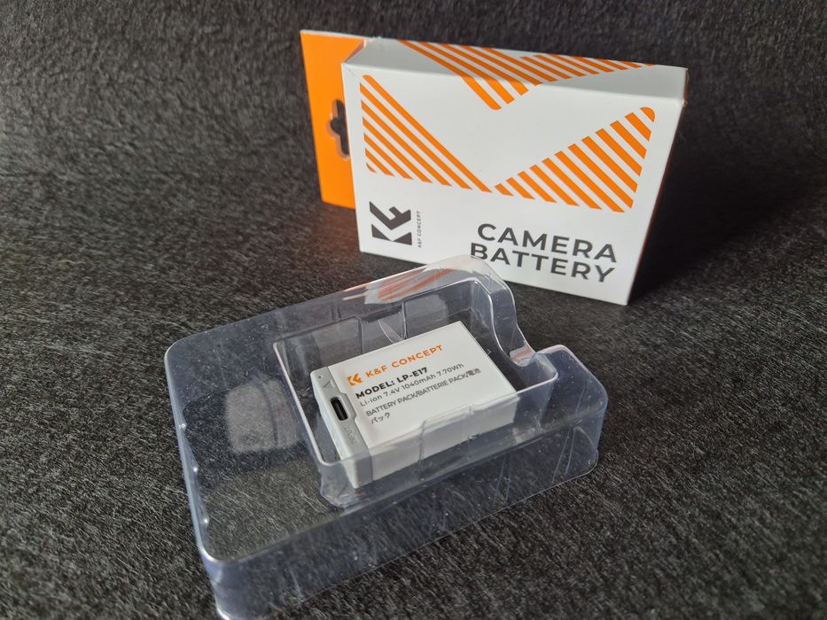 Bateria K&F LP-E17 - Carregamento USB-C | Canon EOS R10-R8-R50-RP