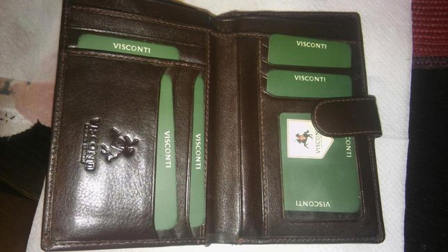 Sprzedam damską portmonetkę portfel koloru brązowego Visconti