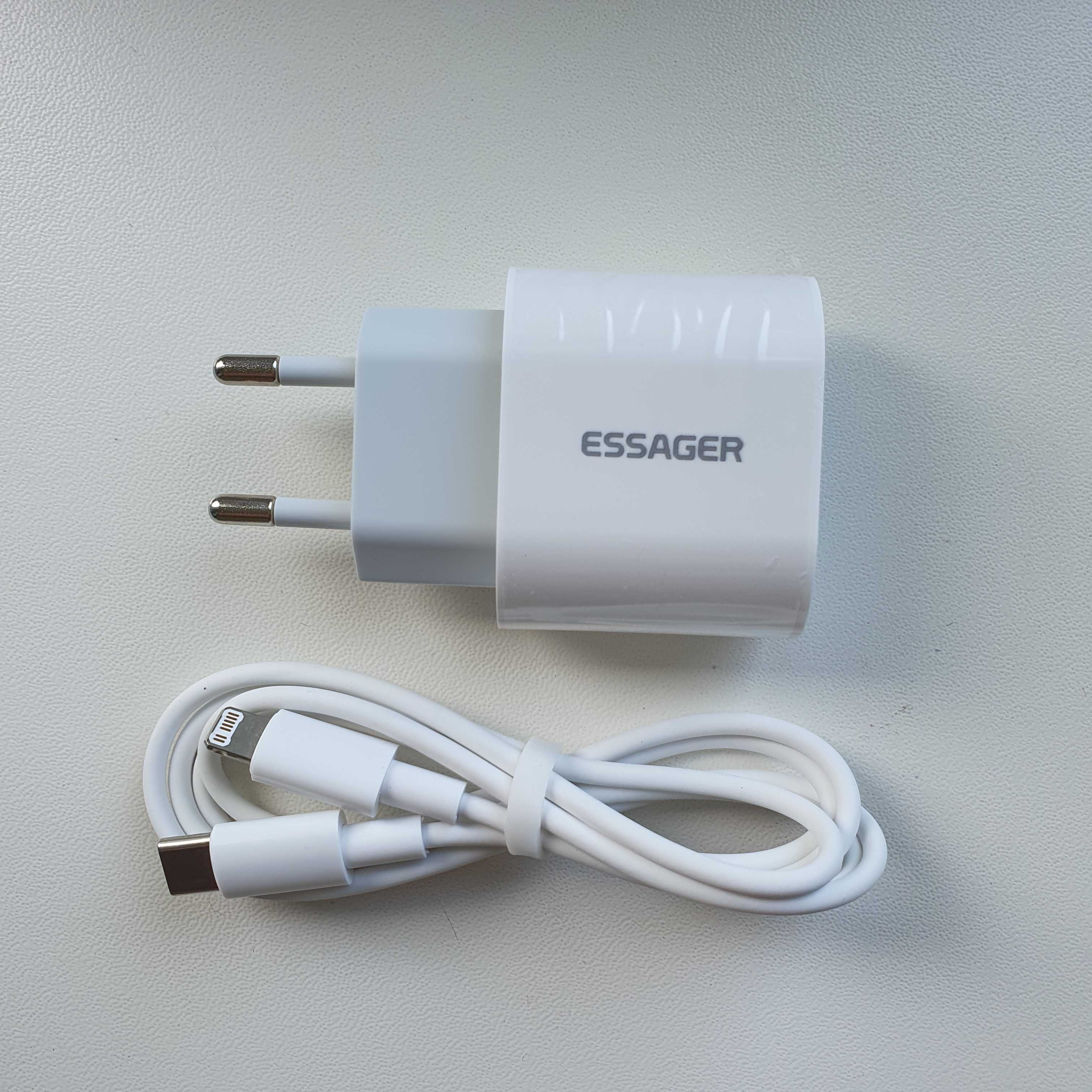 Быстрая зарядка для iPhone Айфон Essager 20W блок + кабель