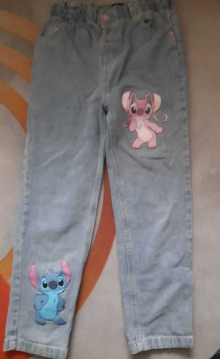 Spodnie jeans r.134-140 stitch, 3szt zestaw