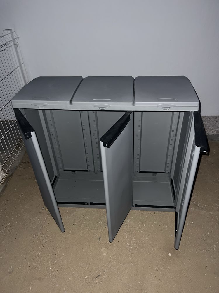 Conj. Armário Exterior + Baldes Reciclagem Spaceo