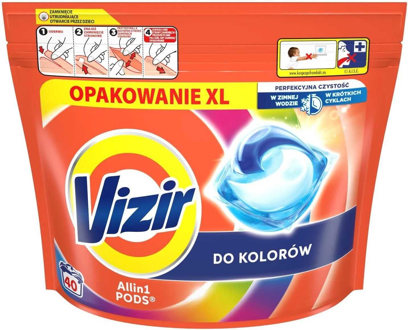 Vizir kapsułki do prania 2 x 40 szt! NOWE!