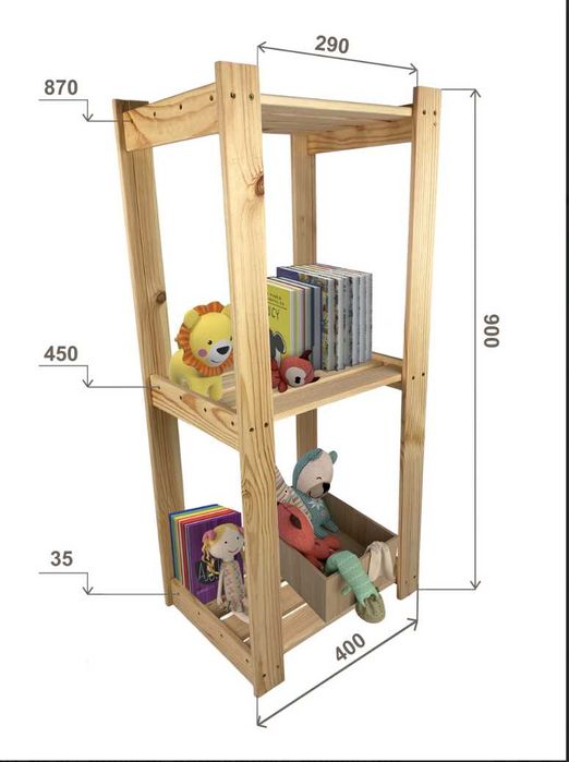 Поличка з дерева  Стелаж дерев'яний Стеллаж деревянный Єтажерка