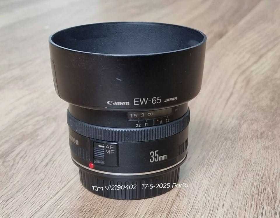 Canon EF 35mm f/2 USM C/ Parasol ( Full frame ou Apc) c/NOVA
