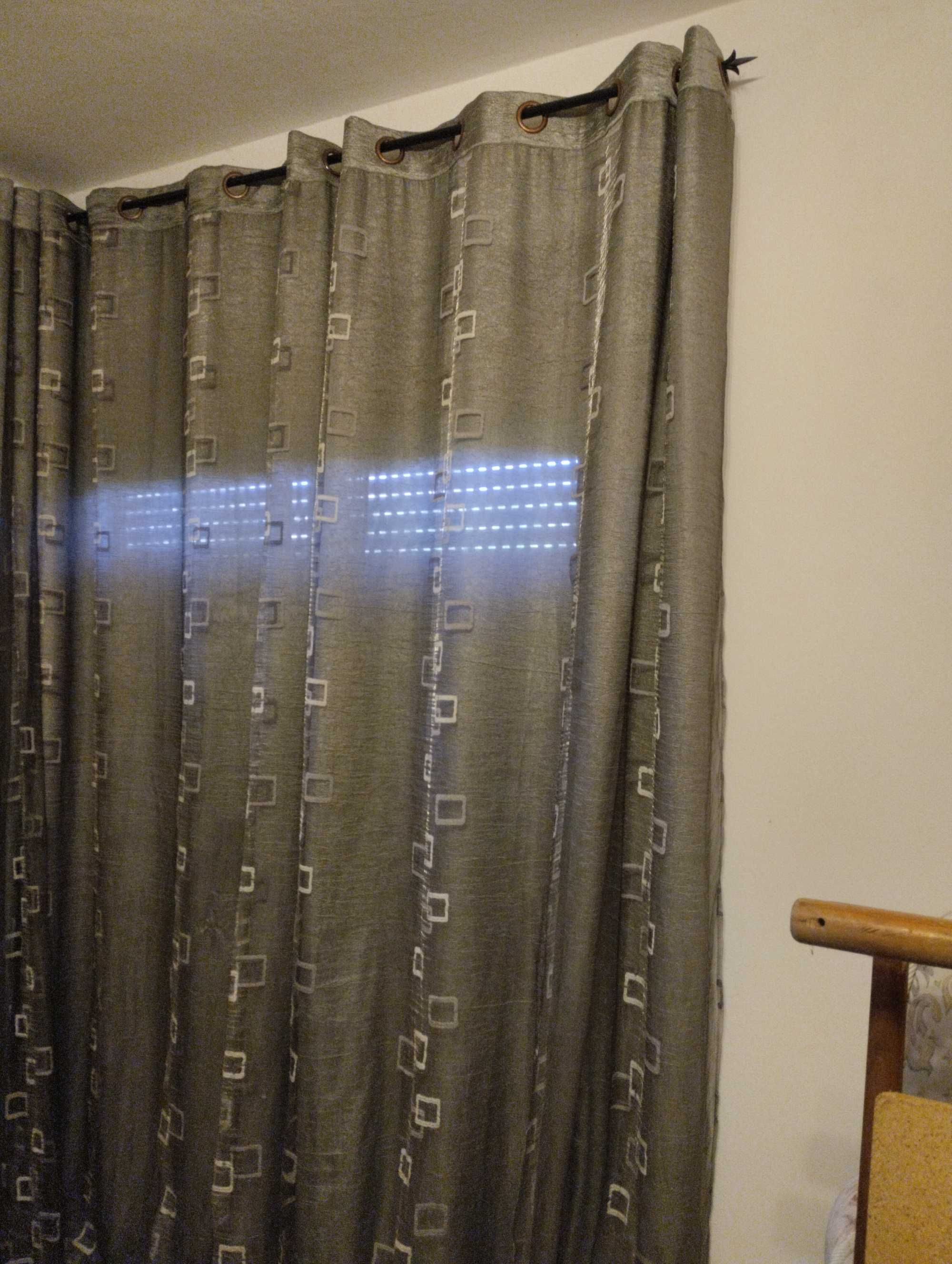 6 cortinados de argola