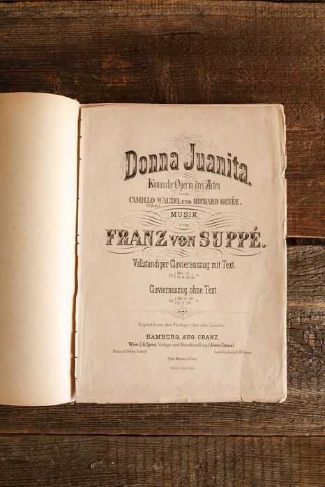 Donna Juanita - kompozycja na pianino Franz von Suppe początek XX w.