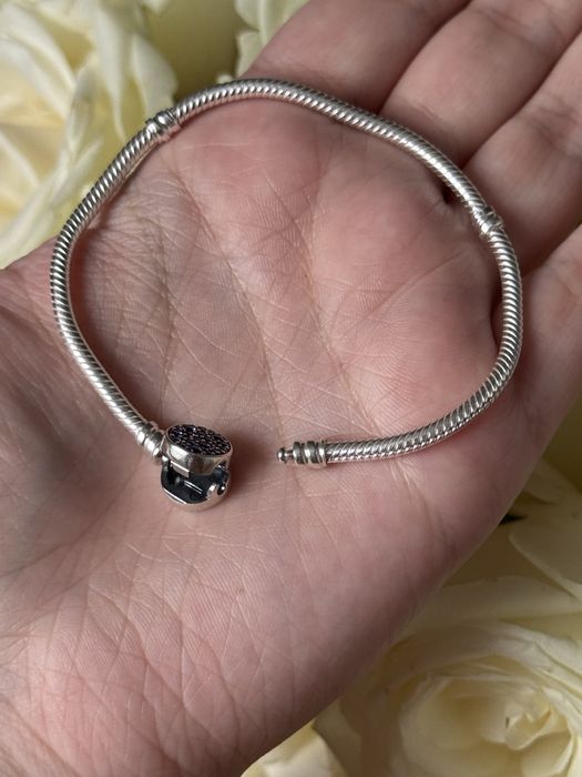 Браслет із застібкою "Блискучий синій диск"