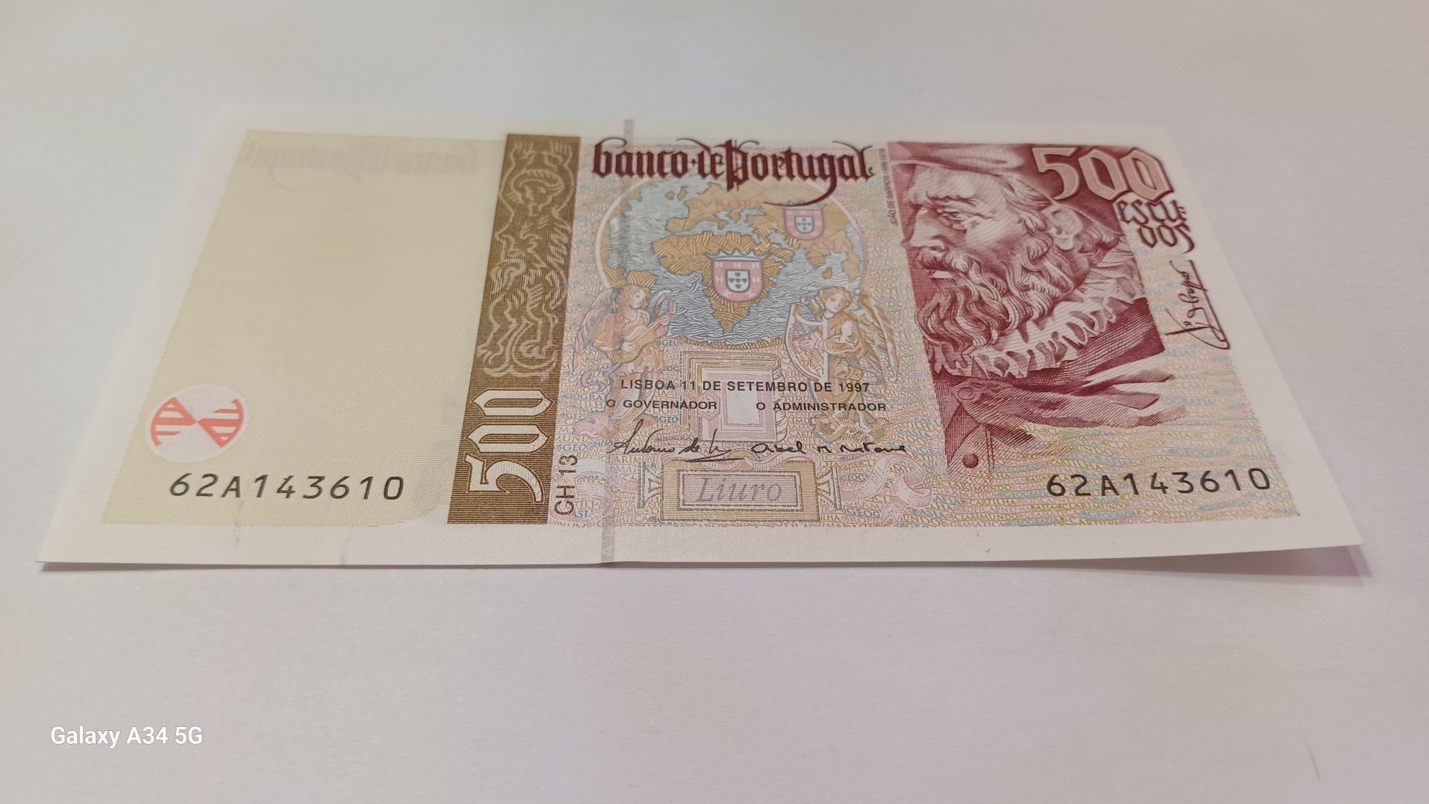 PORTUGAL--500 escudos 1997 nova não circulada