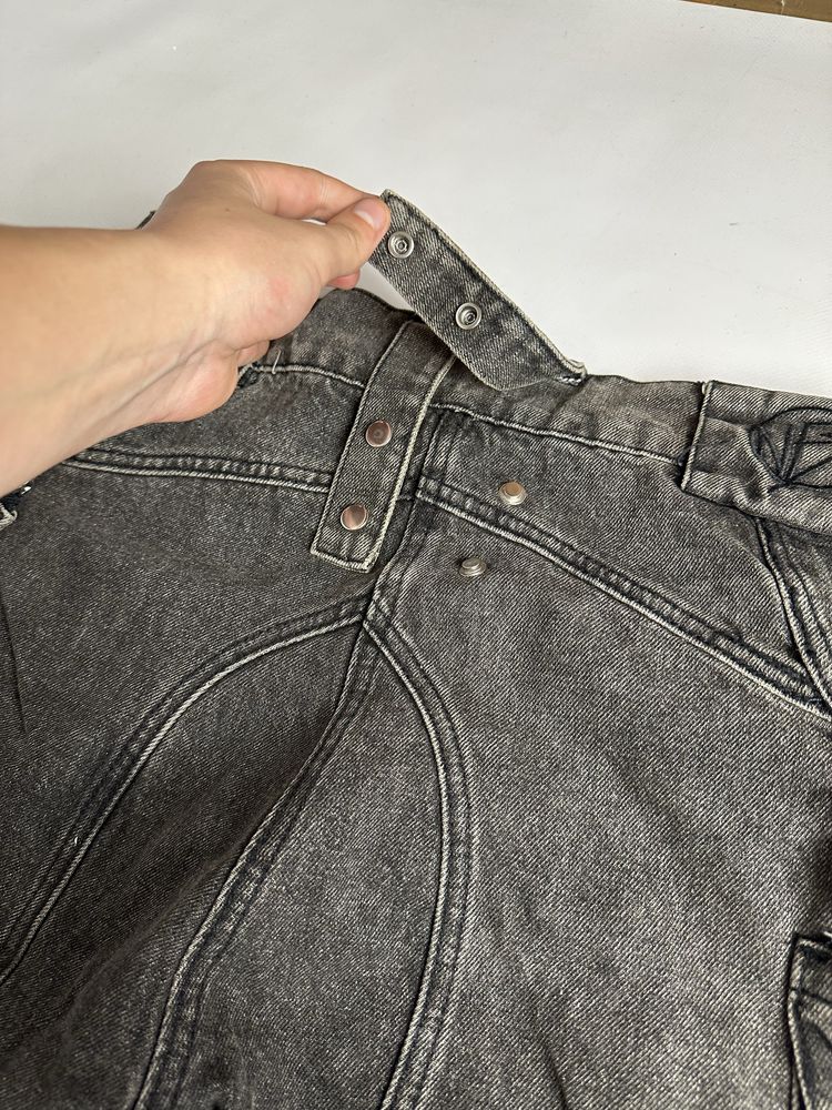 NFS NO FAITH STUDIOS джинси джинсы серые opium archive baggy faded M L