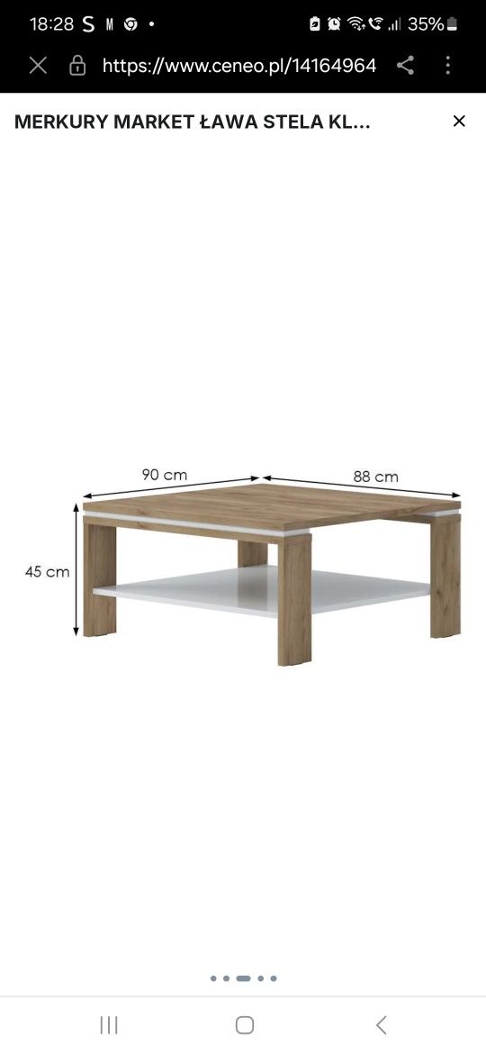 Stolik kawowy 80x88x45