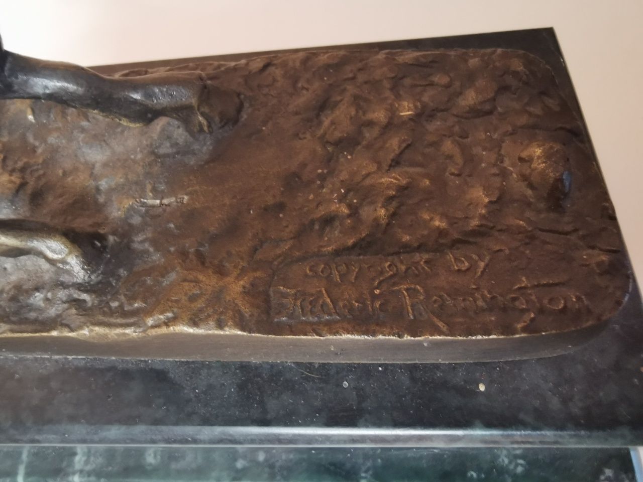 Figura, Rzeźba z brązu Kowboj na Koniu Remington Oryginalna