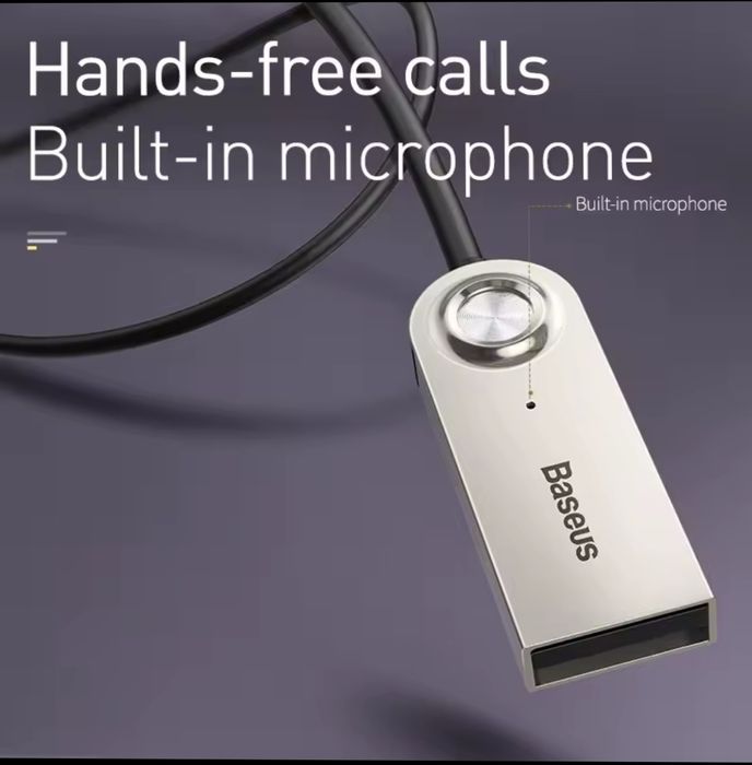 Адаптер Aux Bluetooth Baseus