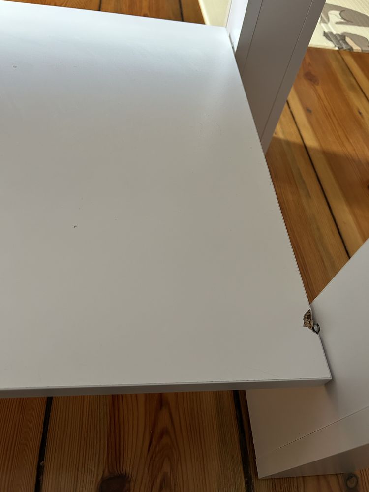 Ławostół ława rozkładana i stół 2w1 biały biała stabilny rozkładany