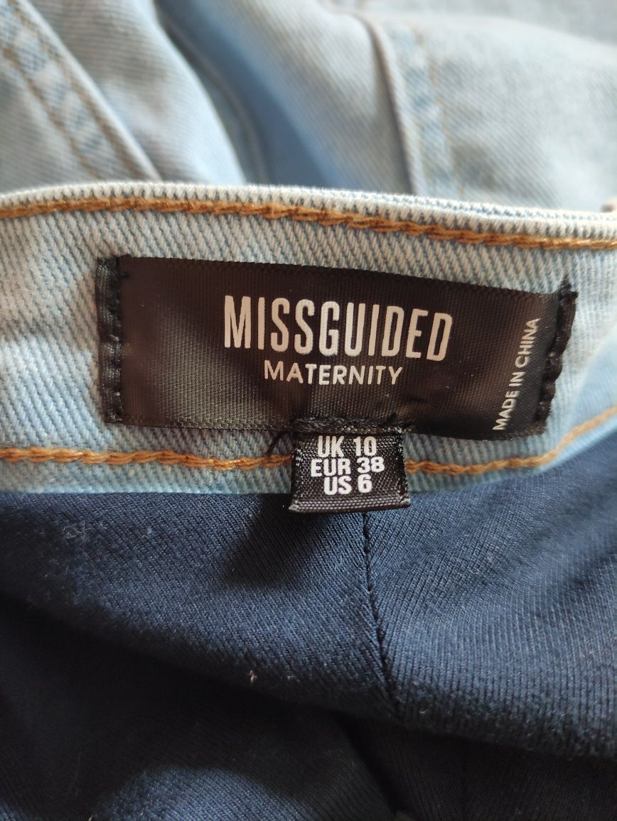 Блакитні шорти для вагітних Missguided 38 розмір, S/M