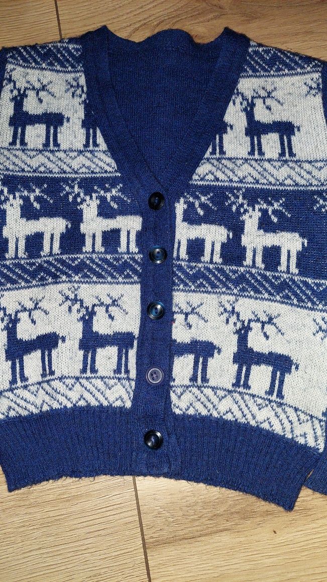Sweterek sweter świąteczny z reniferami