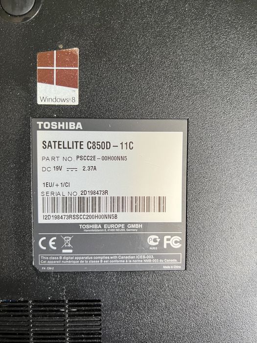 Ноутбук Toshiba Satellite C850D