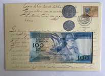Sobrescrito com nota 100 escudos