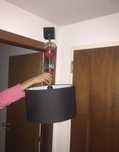 Candeeiro de sala em vidro (teto)
