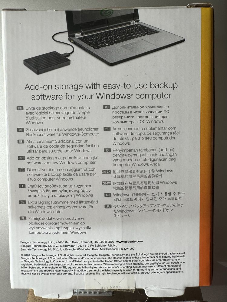 Disco portatil Seagate armazenamento storage 1TB