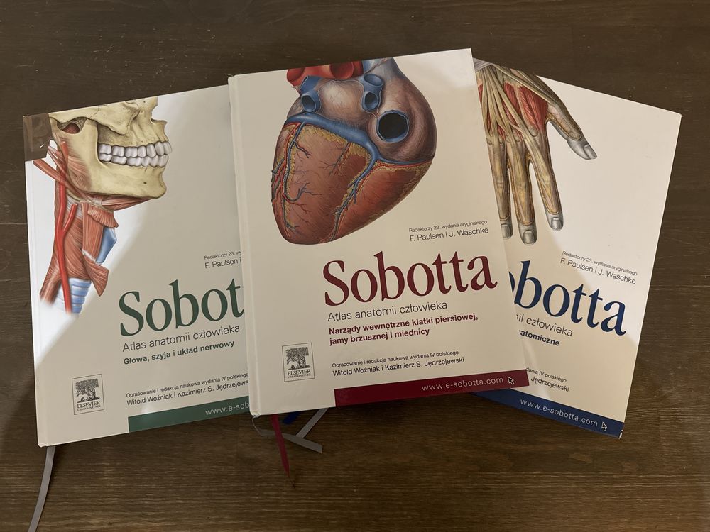 Atlas anatomii Sobotta Zestaw Tom 1, 2, 3