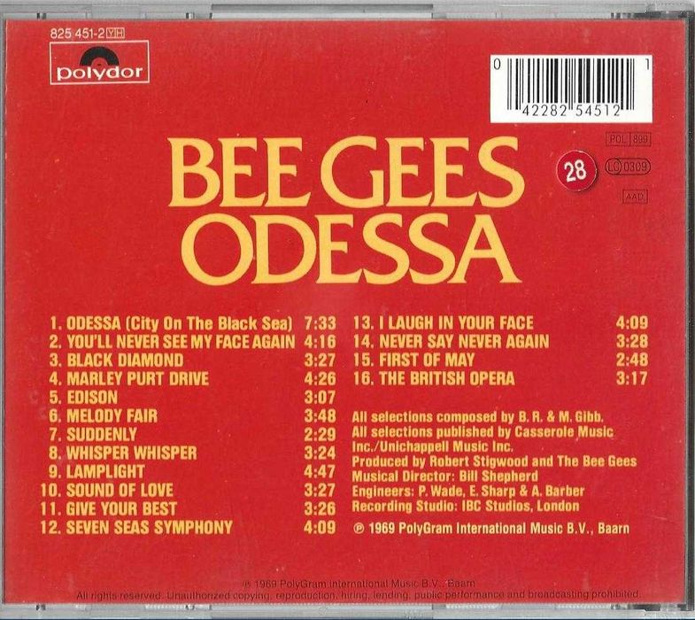 Bee Gees - - - - - Odessa - - - - - CD