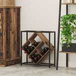 regał na wino Stare drewno 51x18x52,5 cm z materiału inżynieryjnego