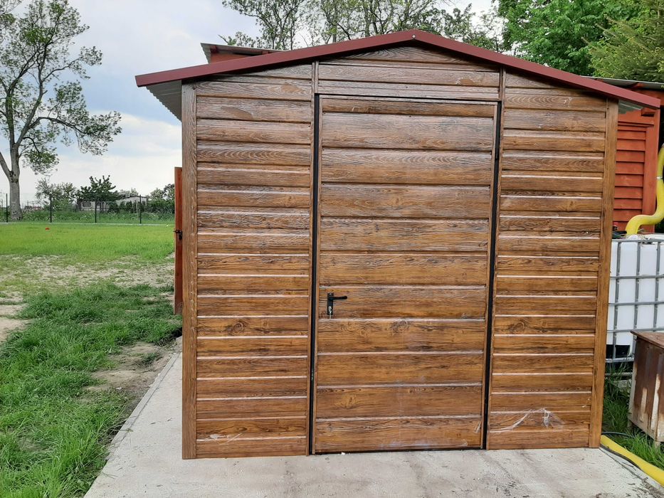 Garaż Blaszany Grafitowy do ogrodu / na działkę - Schowek  - Maj-Blach