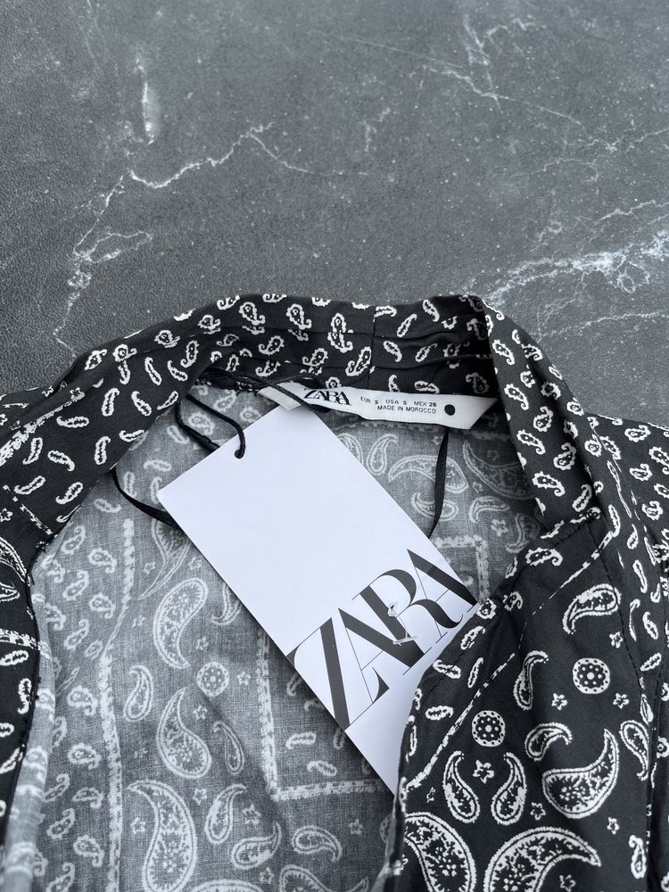 Zara damska koszula wiązana S na lato nowa