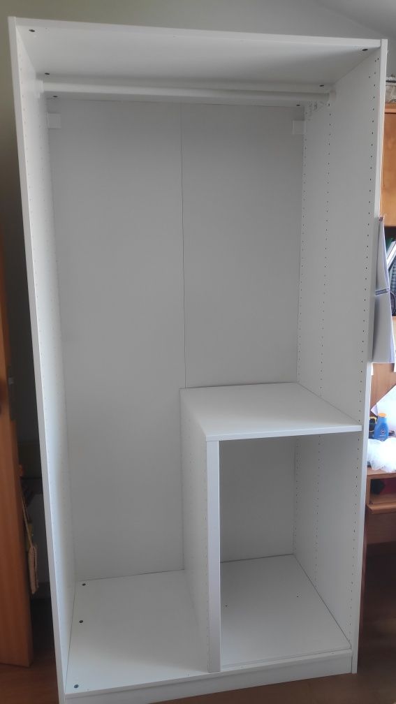 Ikea pax 100x58x201 branco + estrutura de gavetas