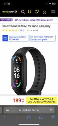 Mi band 6 nowa opaska fitnes