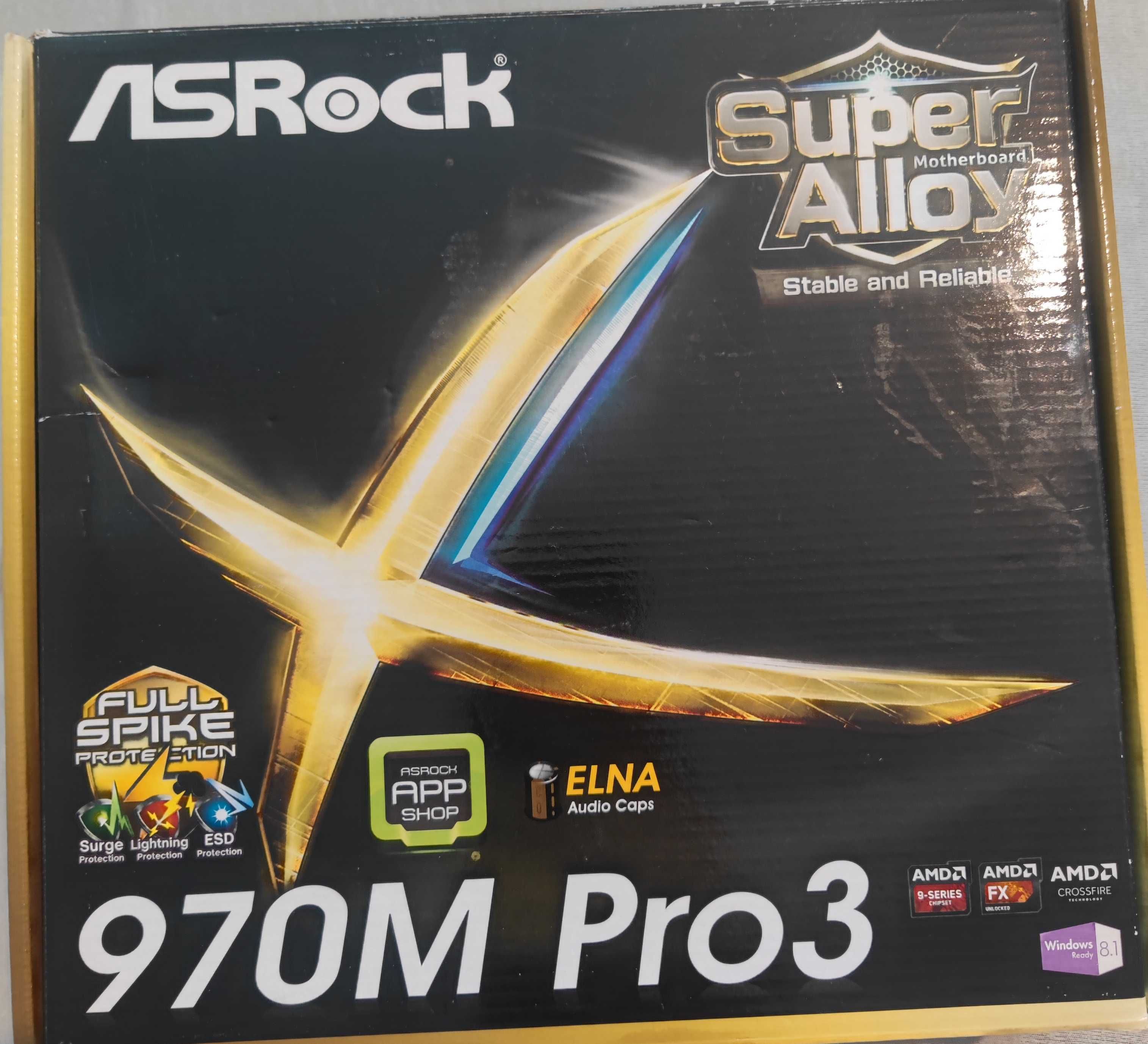 płyta ASRock 970M PRO3 + procesor AMD FX-8370E + pamięć 32GB