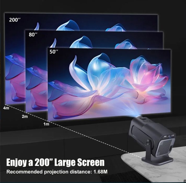 Projektor HY320 4k, 1080p, 390ANSI, wifi, by, HDMI, USB, android.