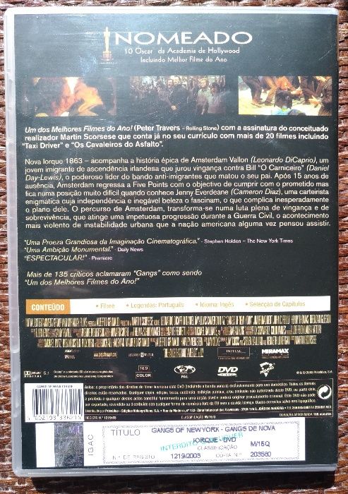 Gangs de Nova Iorque DVD Leonardo DiCaprio, Daniel Day-Lewis, C. Diaz