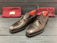 Дерби Brioni из кожи крокодила zilli kiton stefano