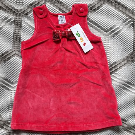 Nowa, czerwona sukienka 5.10.15. Rozmiar 86
