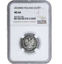 1 złoty 2010 NGC MS66