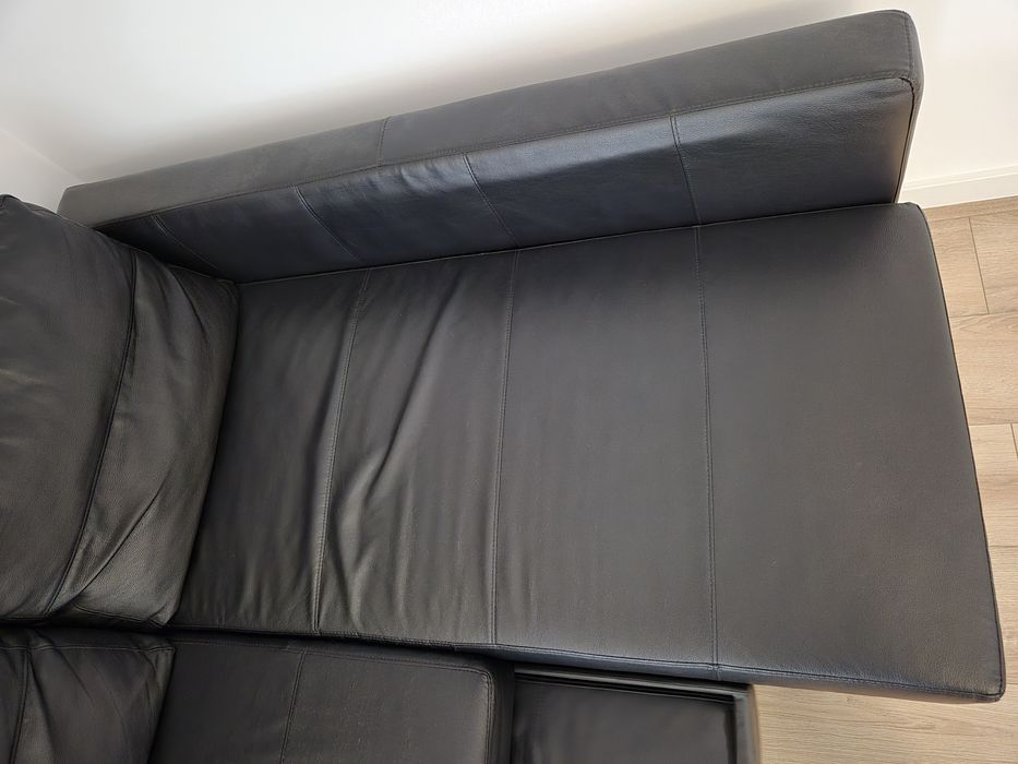 Ikea narożnik Friheten z funkcją spania skóra ekologiczna używana