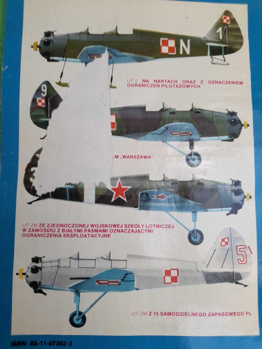 TBiU samolot szkolno-treningowy UT-2 i samolot myśliwski Hurricane